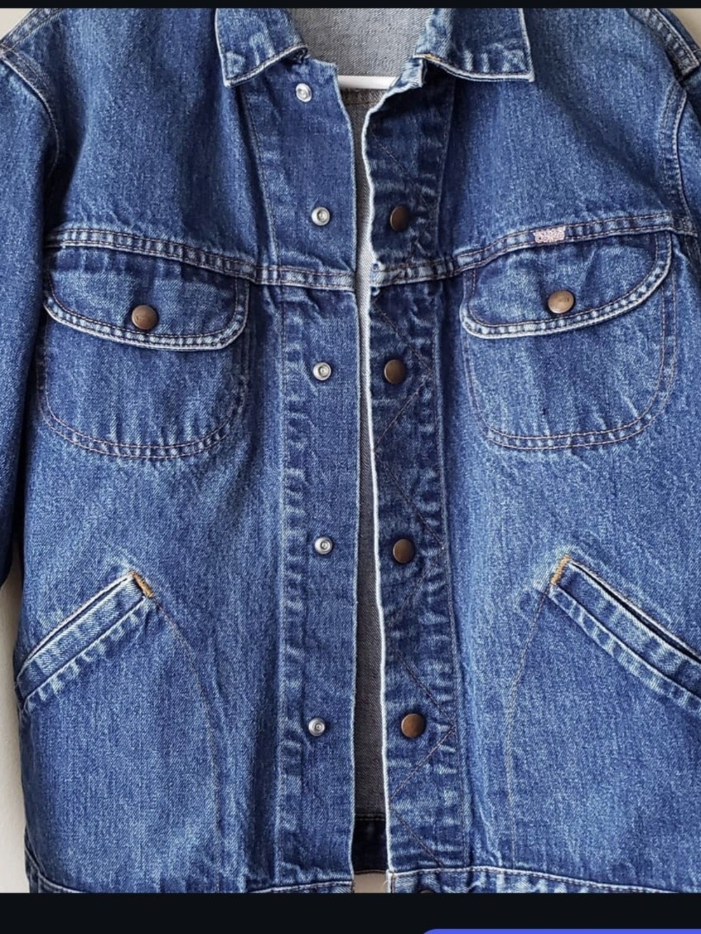 Vintage Unisex GWG Blue Denim Jean Jacket - Snap Buttons